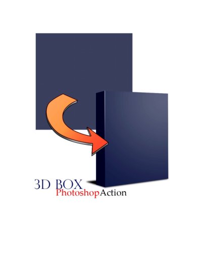 3D Photoshop Box Action